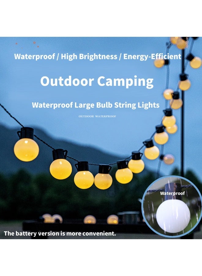 أضواء خرزية خارجية كبيرة مقاومة للماء للتخييم (تعمل ببطاريات AA) - Image 2